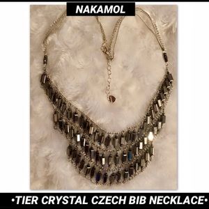 NAKAMOL TIER CZECH CRYSTAL BIB NECKLACE